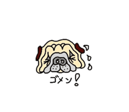 Naughty pug-chan sticker #2841093
