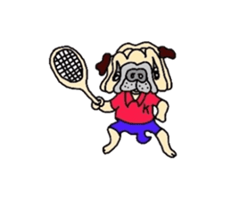 Naughty pug-chan sticker #2841095