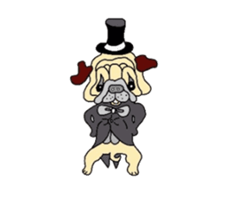 Naughty pug-chan sticker #2841096