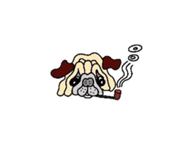Naughty pug-chan sticker #2841097