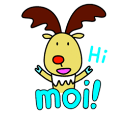 The cute reindeer speaking Finnish sticker #2843227