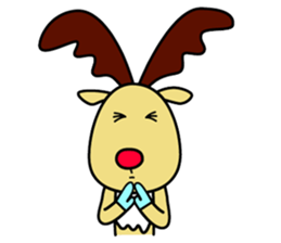The cute reindeer speaking Finnish sticker #2843228