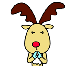 The cute reindeer speaking Finnish sticker #2843228
