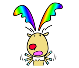 The cute reindeer speaking Finnish sticker #2843229