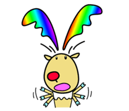 The cute reindeer speaking Finnish sticker #2843229