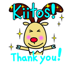 The cute reindeer speaking Finnish sticker #2843230