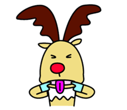 The cute reindeer speaking Finnish sticker #2843231