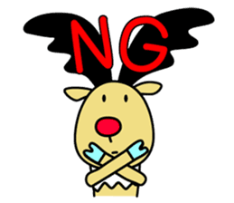 The cute reindeer speaking Finnish sticker #2843232