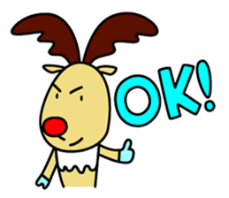 The cute reindeer speaking Finnish sticker #2843233