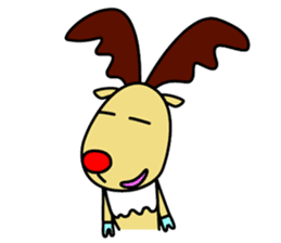 The cute reindeer speaking Finnish sticker #2843238