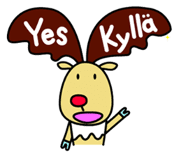 The cute reindeer speaking Finnish sticker #2843239