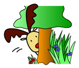 The cute reindeer speaking Finnish sticker #2843241