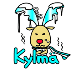 The cute reindeer speaking Finnish sticker #2843244
