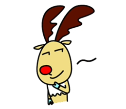 The cute reindeer speaking Finnish sticker #2843247
