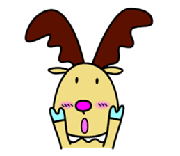 The cute reindeer speaking Finnish sticker #2843248
