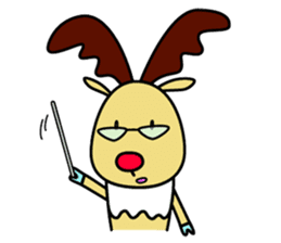 The cute reindeer speaking Finnish sticker #2843251