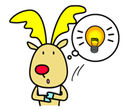 The cute reindeer speaking Finnish sticker #2843252