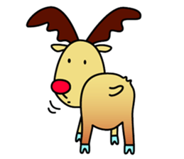 The cute reindeer speaking Finnish sticker #2843255