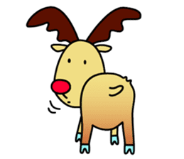 The cute reindeer speaking Finnish sticker #2843255