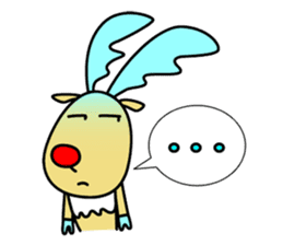 The cute reindeer speaking Finnish sticker #2843256