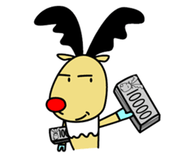 The cute reindeer speaking Finnish sticker #2843258