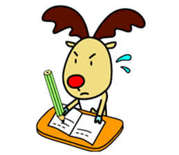 The cute reindeer speaking Finnish sticker #2843259