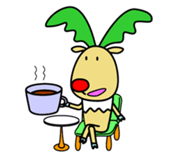 The cute reindeer speaking Finnish sticker #2843262