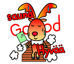 The cute reindeer speaking Finnish sticker #2843263