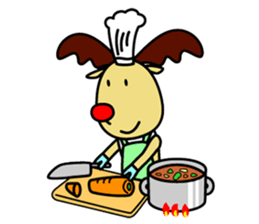 The cute reindeer speaking Finnish sticker #2843264