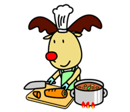 The cute reindeer speaking Finnish sticker #2843264