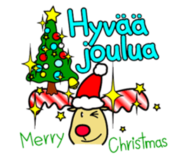 The cute reindeer speaking Finnish sticker #2843265