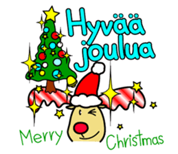 The cute reindeer speaking Finnish sticker #2843265