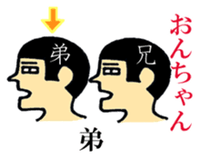 Hokkaido dialect of wall side family sticker #2843497