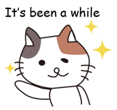 Greeting and Reply!Mike Neko San!Eng.ver sticker #2844466
