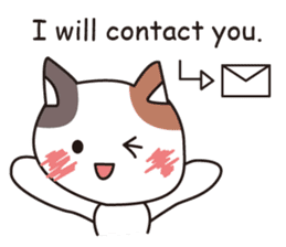 Greeting and Reply!Mike Neko San!Eng.ver sticker #2844477