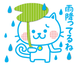 Everyday of cute white cat sticker #2844964