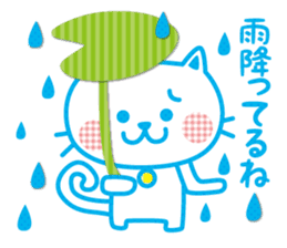 Everyday of cute white cat sticker #2844964