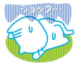 Everyday of cute white cat sticker #2844972