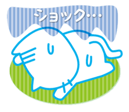 Everyday of cute white cat sticker #2844972