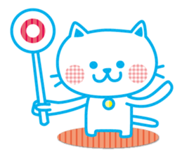 Everyday of cute white cat sticker #2844999