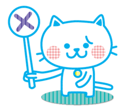 Everyday of cute white cat sticker #2845000