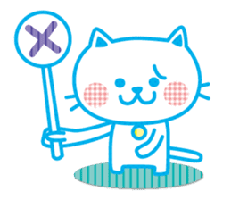 Everyday of cute white cat sticker #2845000