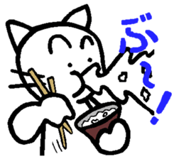 Every day of a white cat sticker #2845666