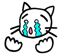 Every day of a white cat sticker #2845679