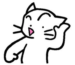 Every day of a white cat sticker #2845682