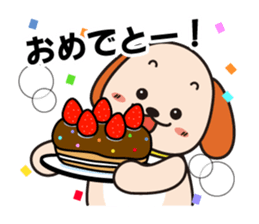 Lovely hanging ear dogs sticker #2845855