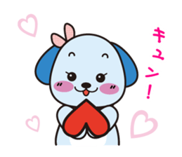 Lovely hanging ear dogs sticker #2845858