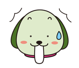 Lovely hanging ear dogs sticker #2845862