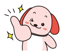 Lovely hanging ear dogs sticker #2845873