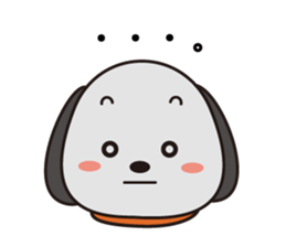 Lovely hanging ear dogs sticker #2845875